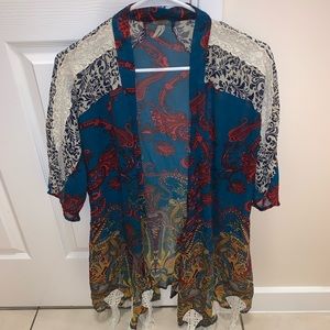 Buckle BKE Gimmicks lace embroidered kimono